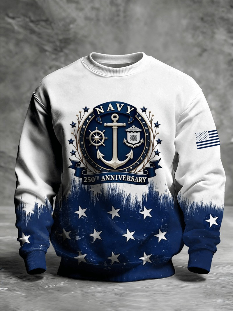 Navy 250th Anniversary Sweatshirt American Flag 1776 2026 Clothing Best Gifts For Him Navy 250th Anniversary Sweatshirt American Flag 1776 2026 Clothing Best Gifts For Him - Image 1