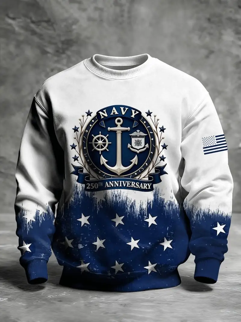 Navy 250th Anniversary Sweatshirt American Flag 1776 2026 Clothing Best Gifts For Him Navy 250th Anniversary Sweatshirt American Flag 1776 2026 Clothing Best Gifts For Him - Image 1