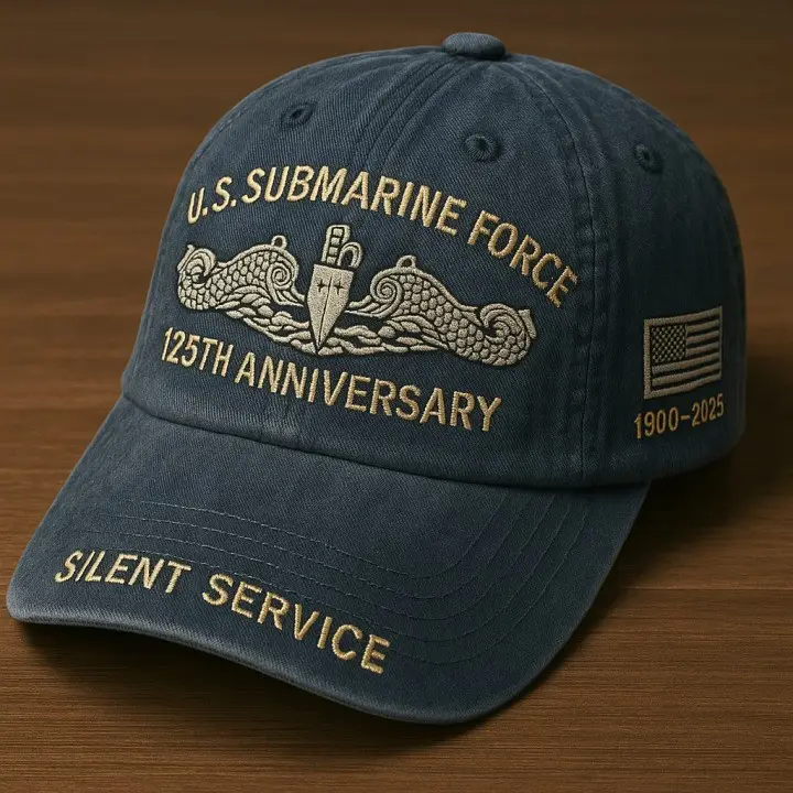 Navy Submarine Force 125th Anniversary Hat 1900 2025 Silent Service Military Cap Gifts For Him