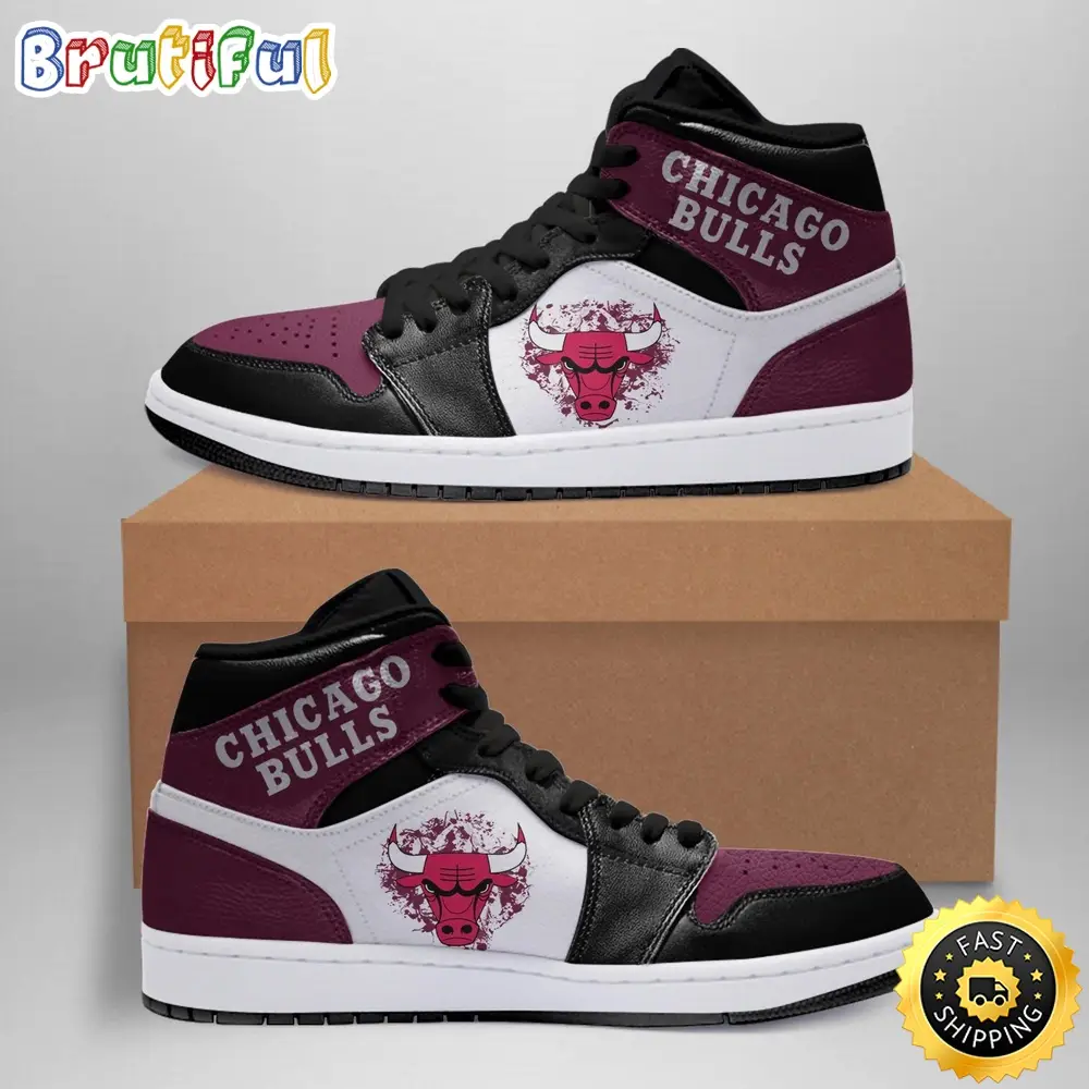NBA Chicago Bulls Red Black Air Jordan 1 High Sneakers Classic Air Jordan Sneakers