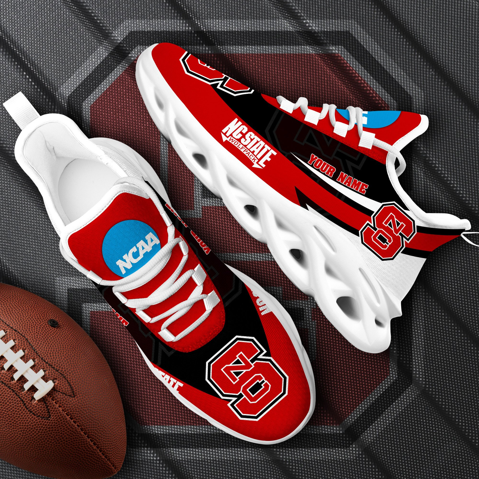 Nc State Wolfpack White Max Soul Shoes 2026 Versions Custom Your Name, Sports Gift For Fan Ph019