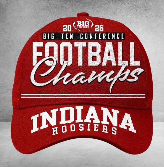 NCAA 2026 CFP National Championship Hat Indiana Hoosiers Football Champs Cap Fans Gift
