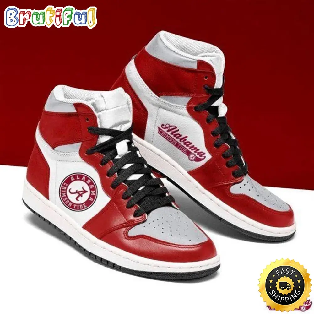 NCAA Alabama Crimson Tide Air Jordan 1 High Sneakers Classic Air Jordan Sneakers NCAA Alabama Crimson Tide Air Jordan 1 High Sneakers Classic Air Jordan Sneakers - Image 1