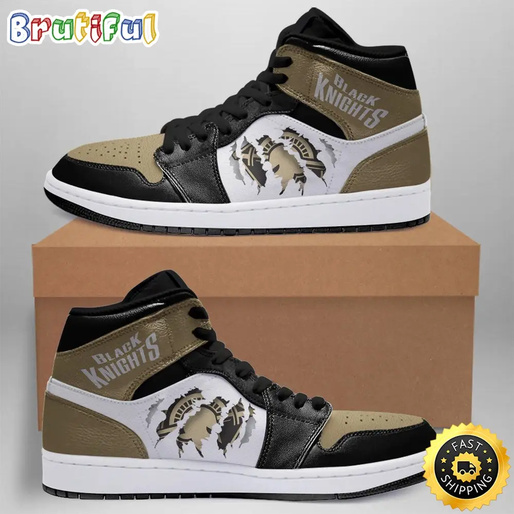 NCAA Army Black Knights Tearing Open Logo Air Jordan 1 High Sneakers NCAA Army Black Knights Tearing Open Logo Air Jordan 1 High Sneakers - Image 1