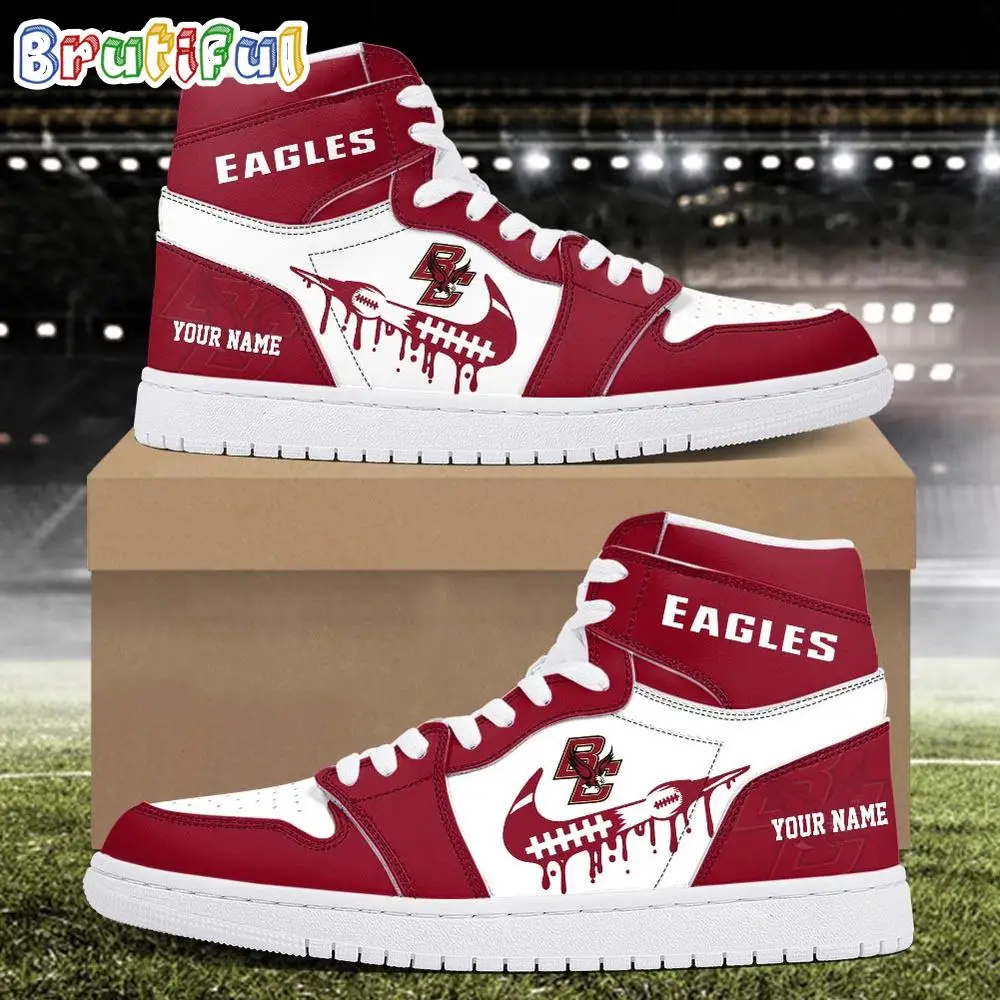 NCAA Boston College Eagles Sport Team Personalized Air Jordan 1 Hightop Shoes