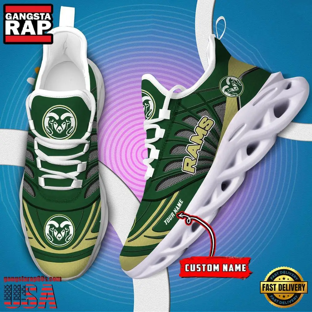 NCAA Colorado State Rams Custom Name Air Max Shoes Air Cushion Sneakers NCAA Colorado State Rams Custom Name Air Max Shoes Air Cushion Sneakers - Image 1