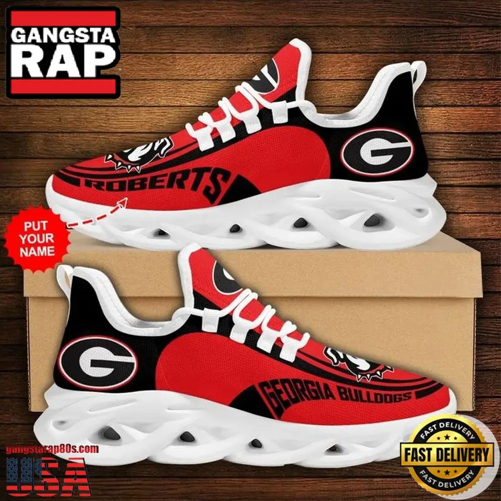 NCAA Custom Name Georgia Bulldogs Sneaker Unique Air Max Shoes Air Cushion Sneakers NCAA Custom Name Georgia Bulldogs Sneaker Unique Air Max Shoes Air Cushion Sneakers - Image 1