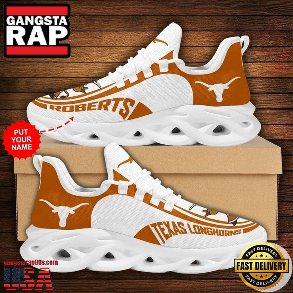 NCAA Custom Name Texas Longhorns Sneaker Unique Air Max Shoes Air Cushion Sneakers