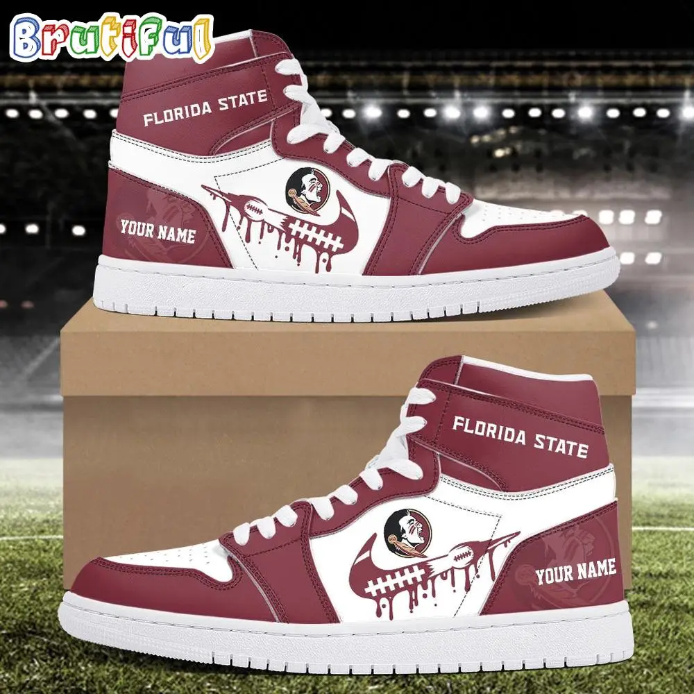 NCAA Florida State Seminoles Sport Team Personalized Air Jordan 1 Hightop Shoes