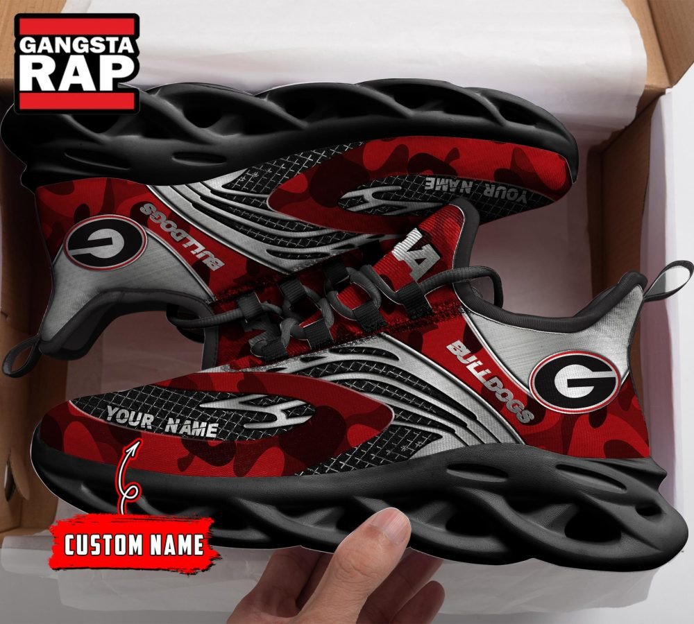 NCAA Georgia Bulldogs Sport Logo Team Custom Name Air Max Shoes Air Cushion Sneakers
