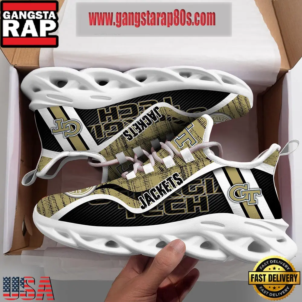NCAA Georgia Tech Yellow Jackets Air Max Shoes Air Cushion Sneakers