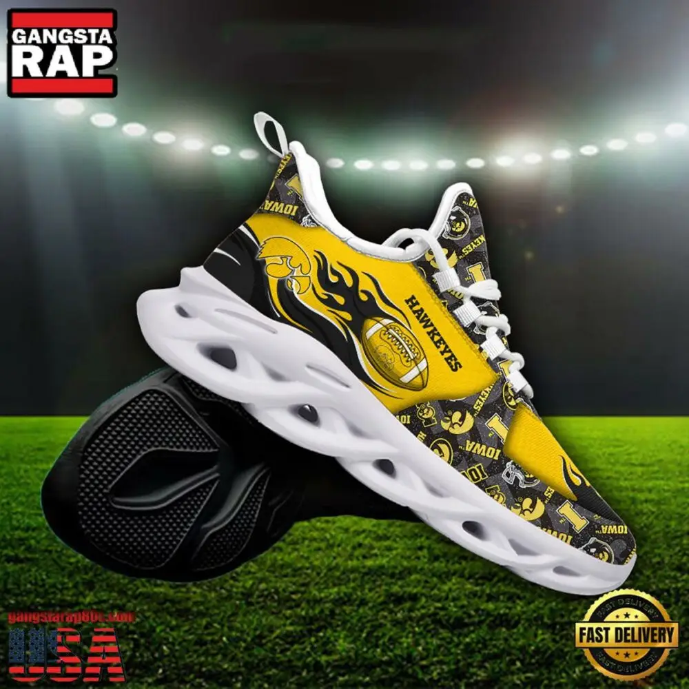 NCAA Iowa Hawkeyes Air Max Shoes Air Cushion Sneakers