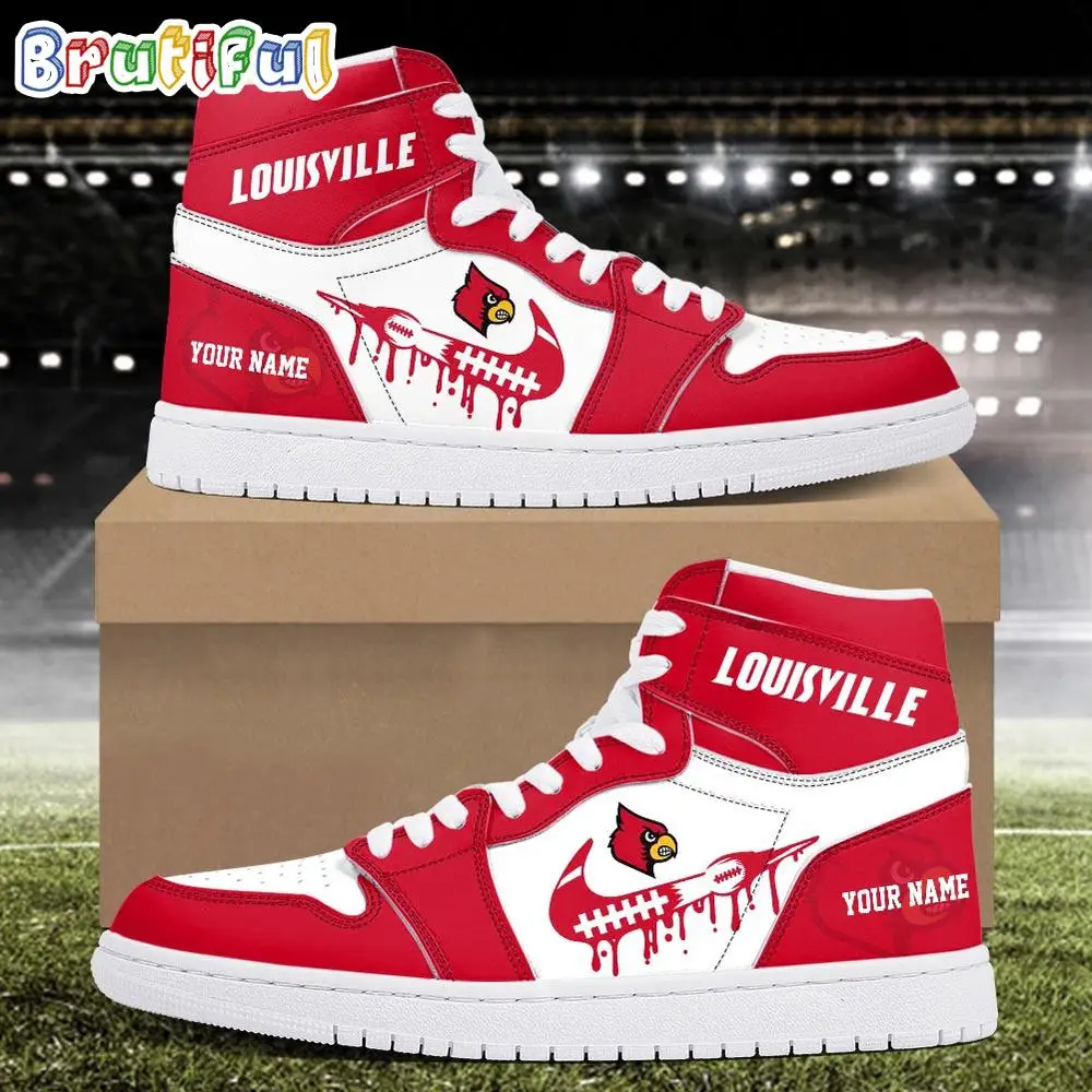 NCAA Louisville Cardinals Sport Team Personalized Air Jordan 1 Hightop Shoes