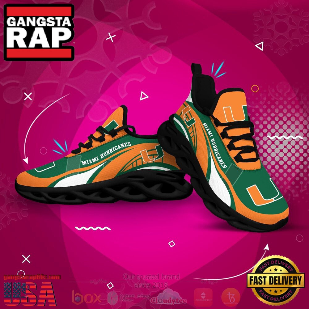 NCAA Miami Hurricanes Football Clunky Unique Air Max Shoes Air Cushion Sneakers