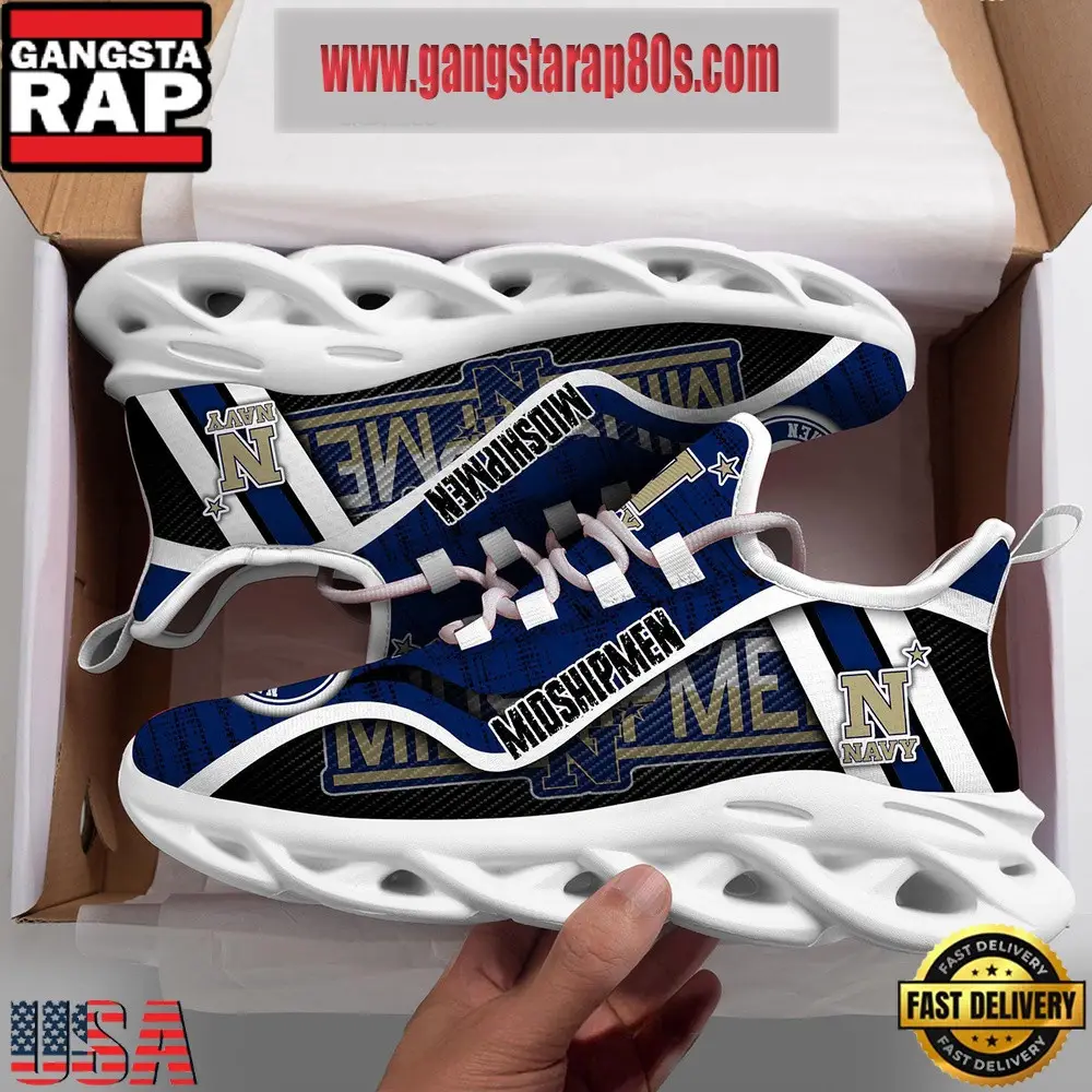 NCAA Navy Midshipmen Air Max Shoes Air Cushion Sneakers NCAA Navy Midshipmen Air Max Shoes Air Cushion Sneakers - Image 1