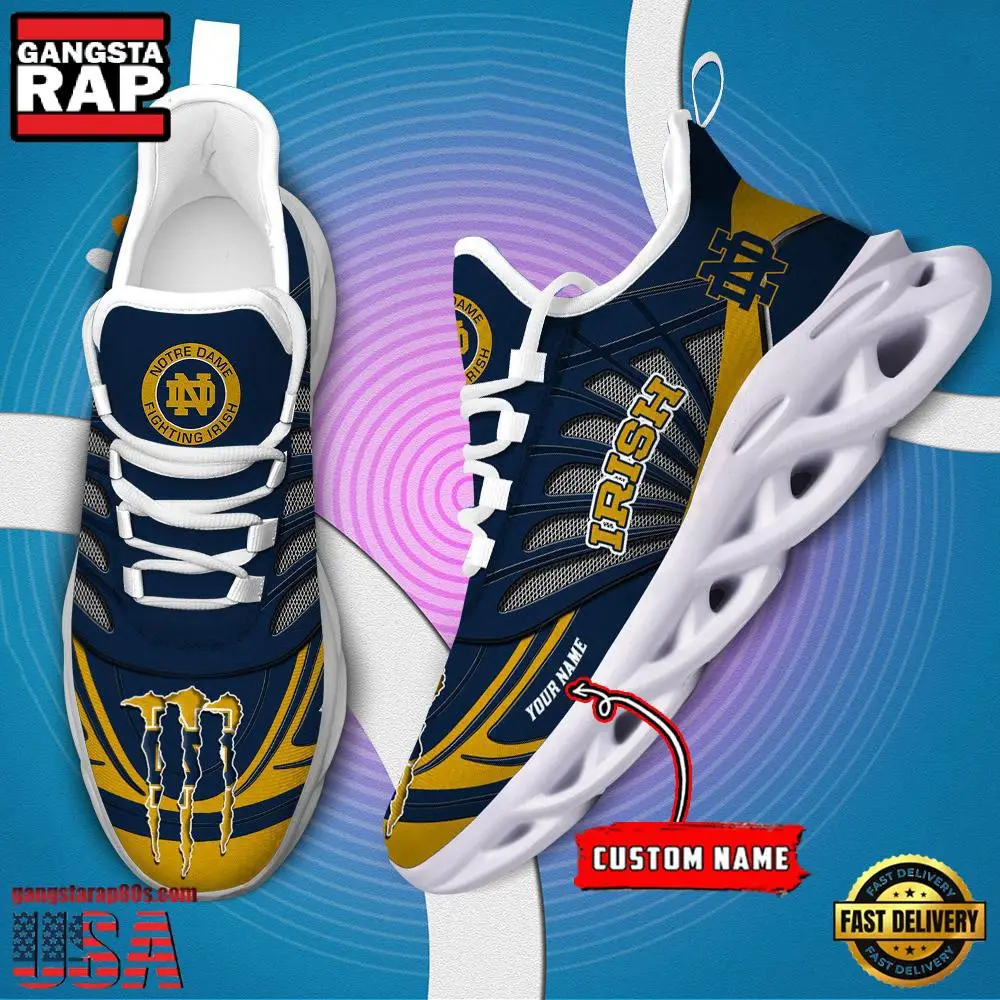 NCAA Notre Dame Fighting Irish Custom Name Air Max Shoes Air Cushion Sneakers NCAA Notre Dame Fighting Irish Custom Name Air Max Shoes Air Cushion Sneakers - Image 1