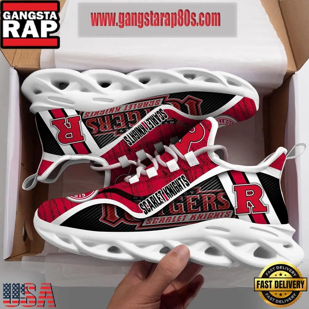 NCAA Rutgers Scarlet Knights Air Max Shoes Air Cushion Sneakers
