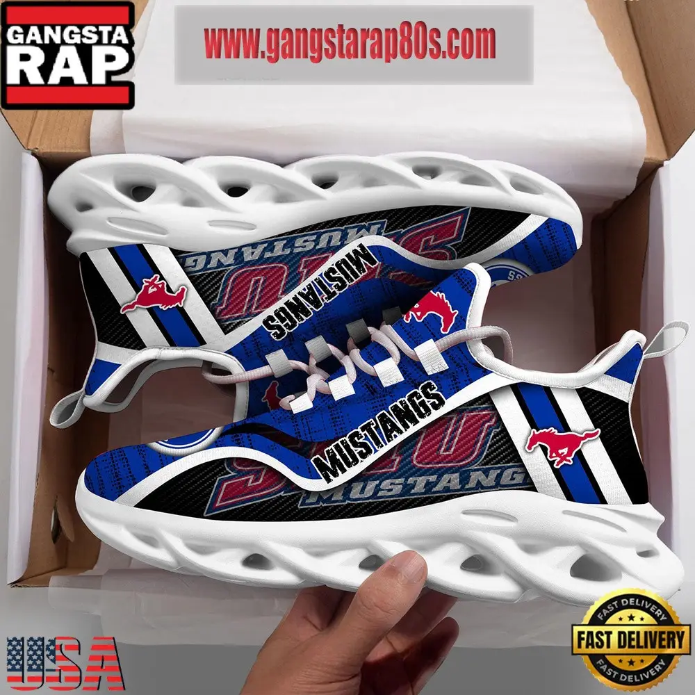 NCAA SMU Mustangs Air Max Shoes Air Cushion Sneakers NCAA SMU Mustangs Air Max Shoes Air Cushion Sneakers - Image 1