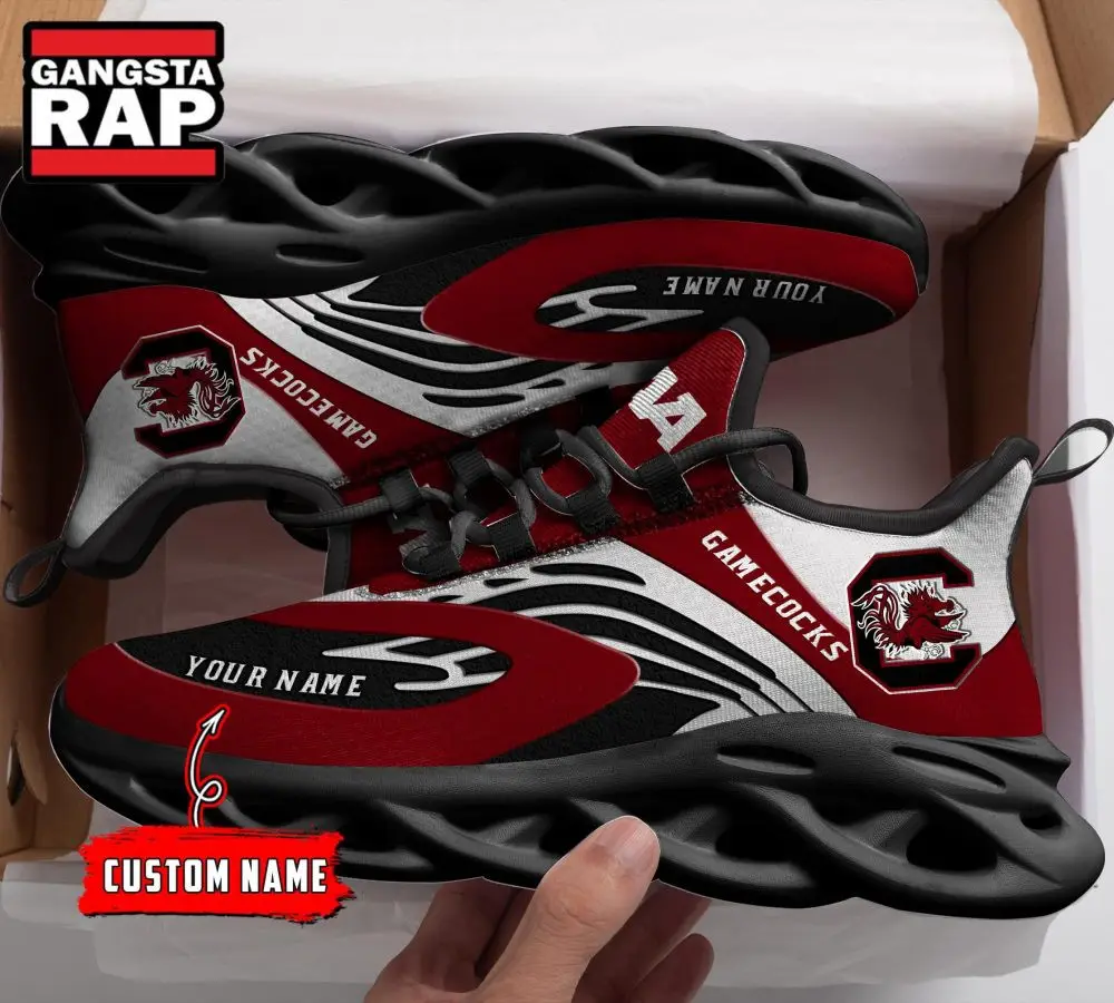 NCAA South Carolina Gaecocks Sport Logo Team Custom Name Air Max Shoes Air Cushion Sneakers