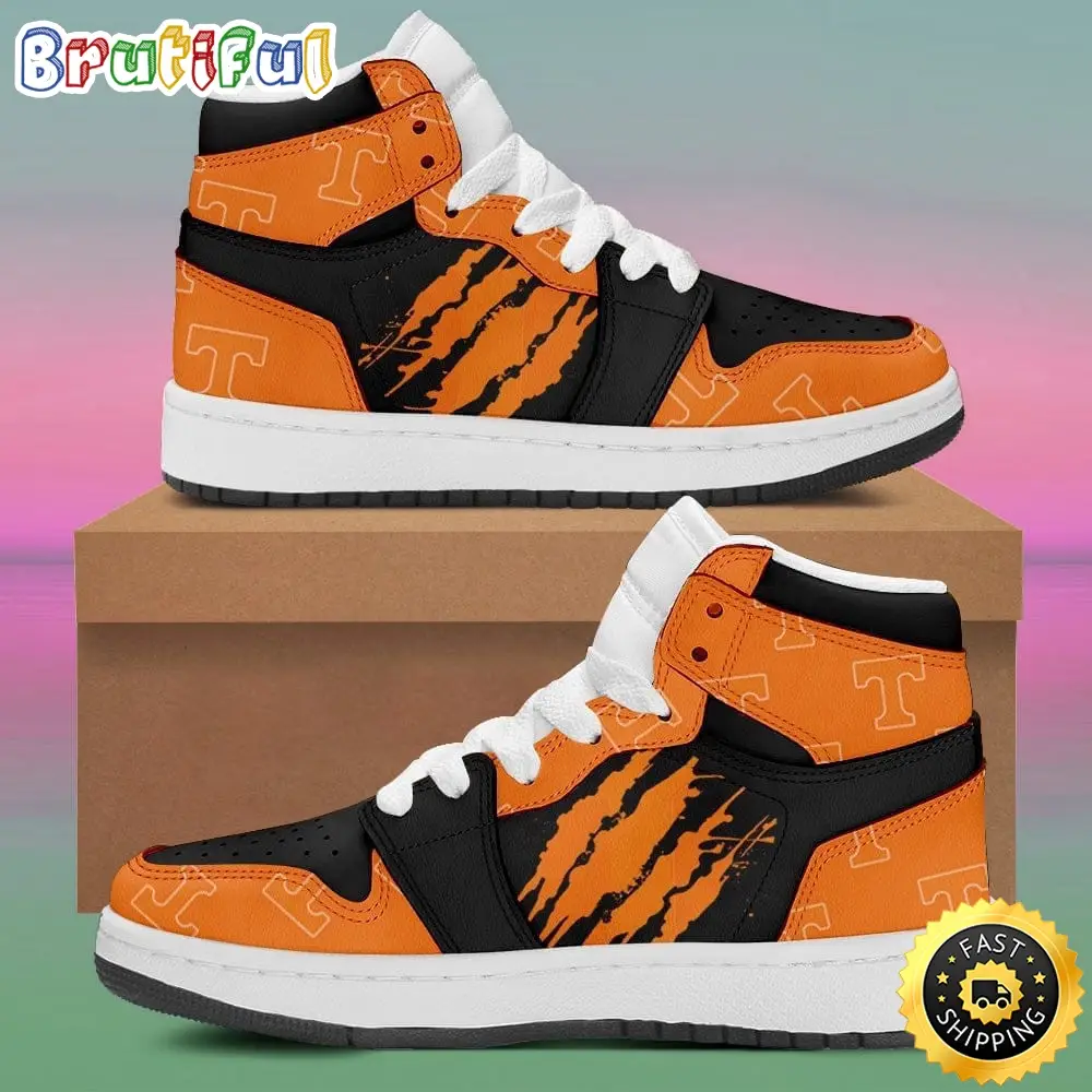NCAA Tennessee Volunteers Orange Black Air Jordan 1 High Sneakers