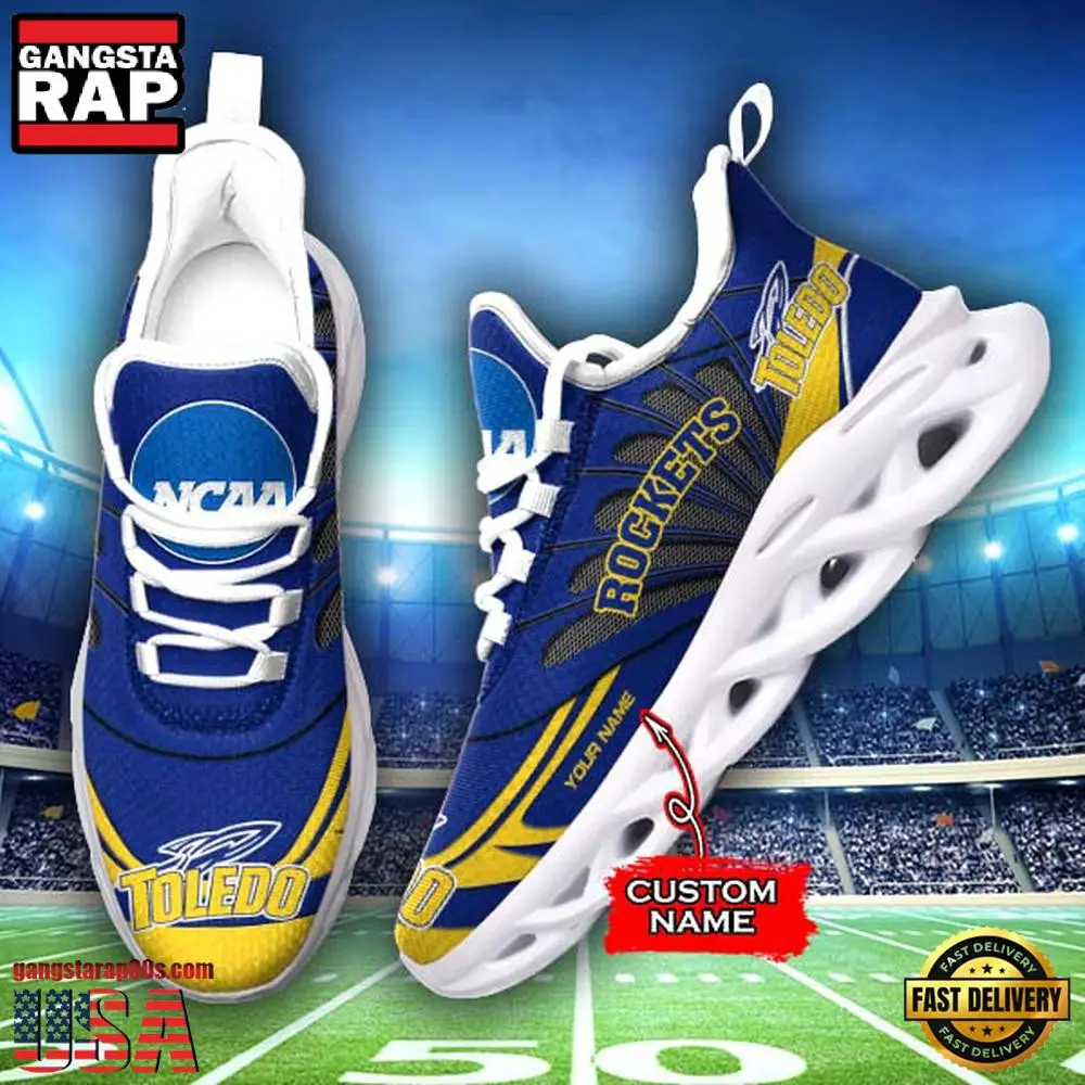 NCAA Toledo Rockets Custom Name Air Max Shoes Air Cushion Sneakerss NCAA Toledo Rockets Custom Name Air Max Shoes Air Cushion Sneakerss - Image 1