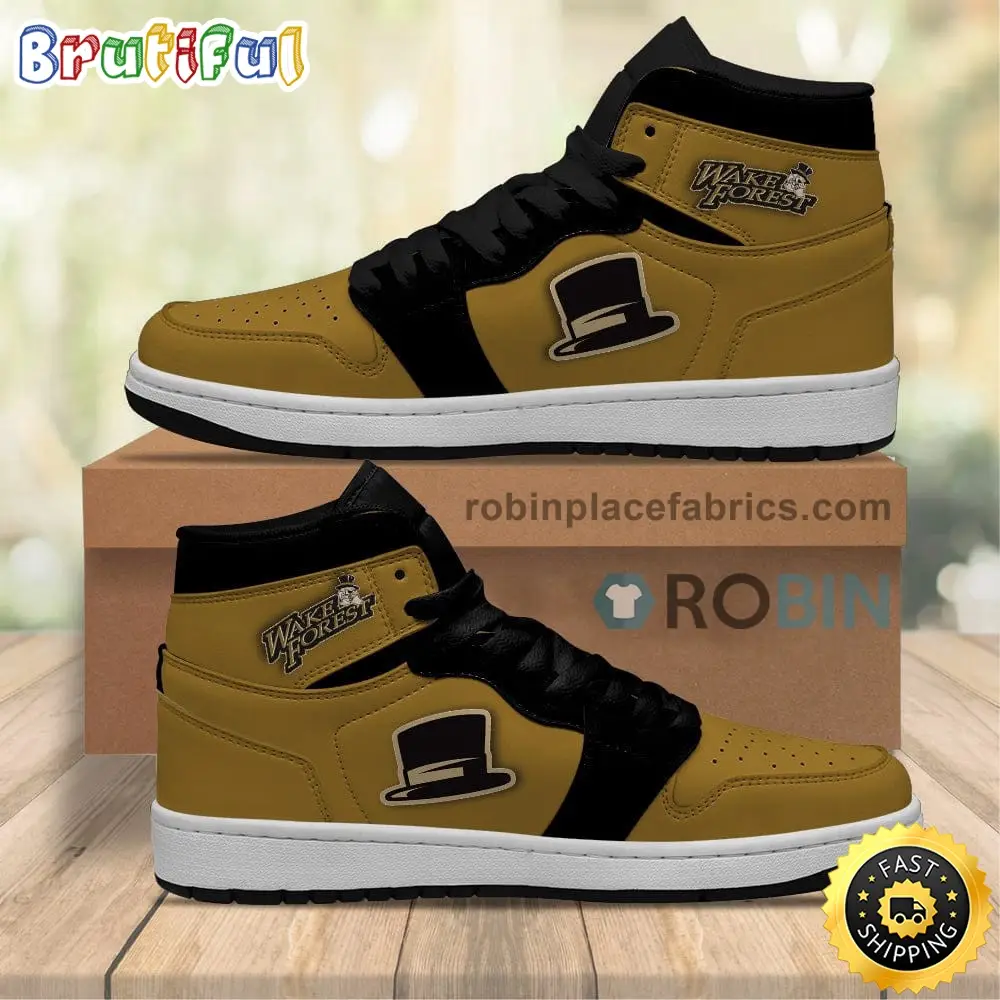 NCAA Wake Forest Demon Deacons Air Jordan 1 High Sneakers Legendary Air Jordan Footwear NCAA Wake Forest Demon Deacons Air Jordan 1 High Sneakers Legendary Air Jordan Footwear - Image 1