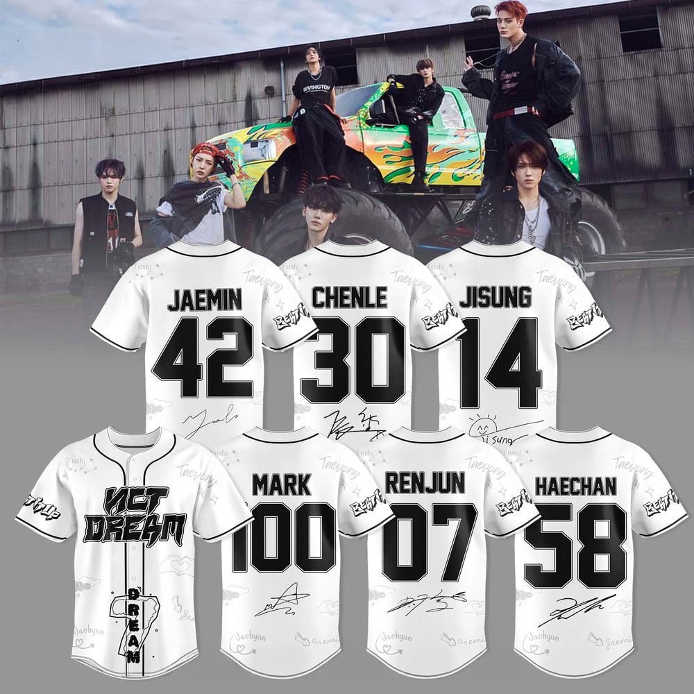 NCT Dream Beat It Up Baseball Jersey NCT Dream Merch Music Lover Gift Ideas For Him