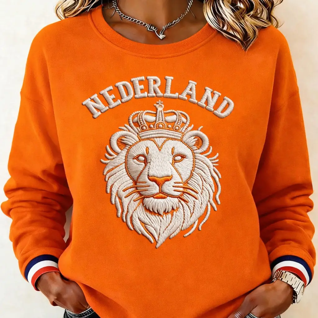 Nederland Crowned Lion King Sweatshirt Oranje Boven Netherlands Pride Best Gift For Dutch Heritage Nederland Crowned Lion King Sweatshirt Oranje Boven Netherlands Pride Best Gift For Dutch Heritage - Image 1