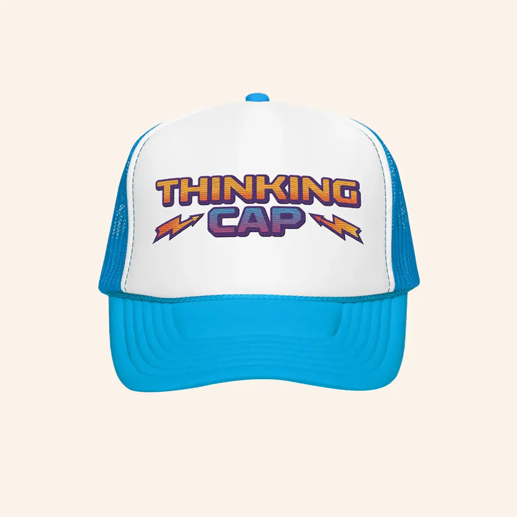 Netflix Merch Stranger Things Dustin’s Thinking Trucker Hat Good Christmas Gifts For Boyfriend -WearandDecor