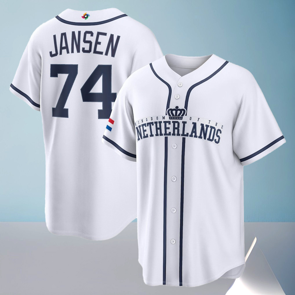 Netherlands Baseball Kenley Jansen 2026 World Baseball Classic Home Stadium Jersey Gift For Baseball Lovers
