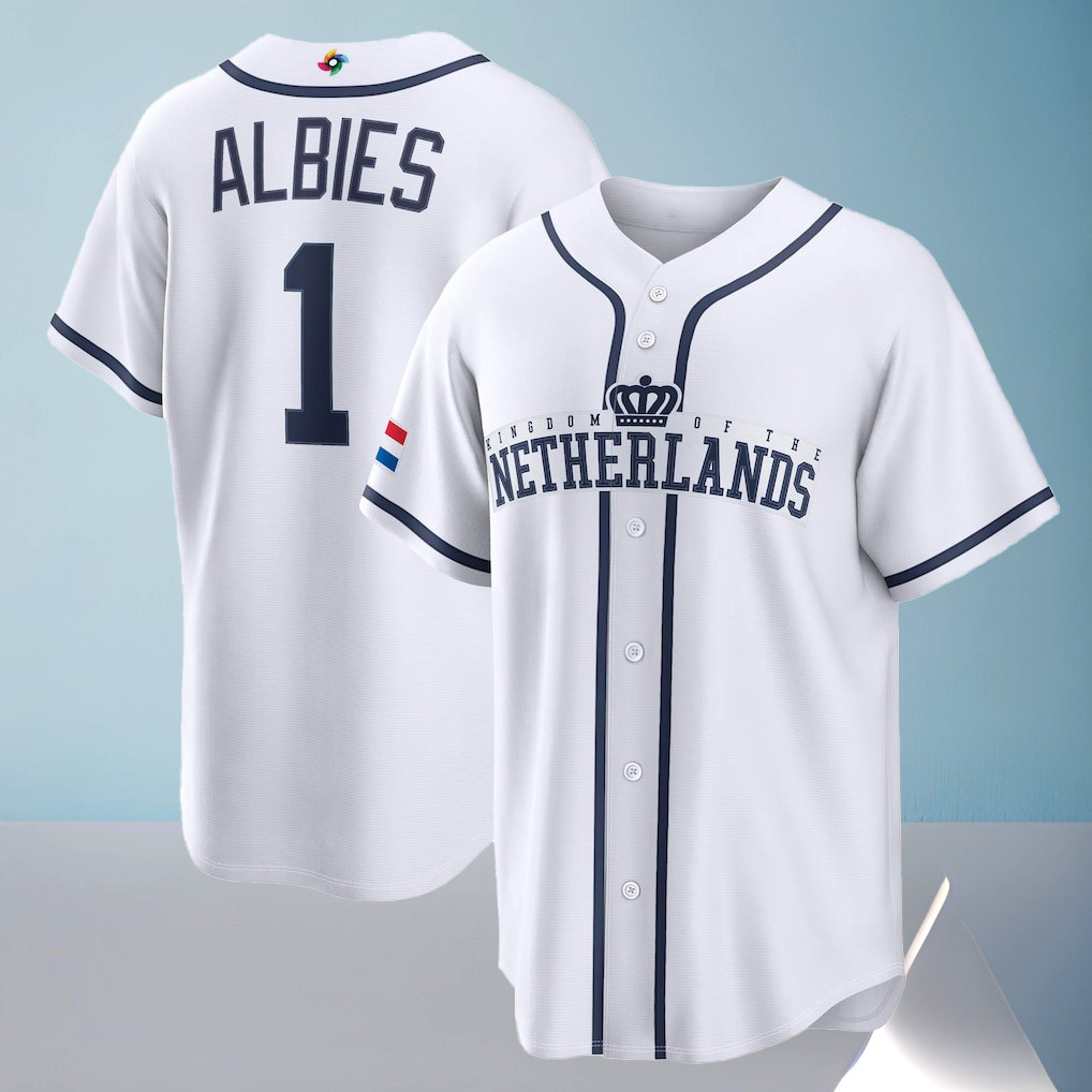 Netherlands Baseball Ozzie Albies 2026 World Baseball Classic Home Stadium Jersey Gift For Baseball Lovers