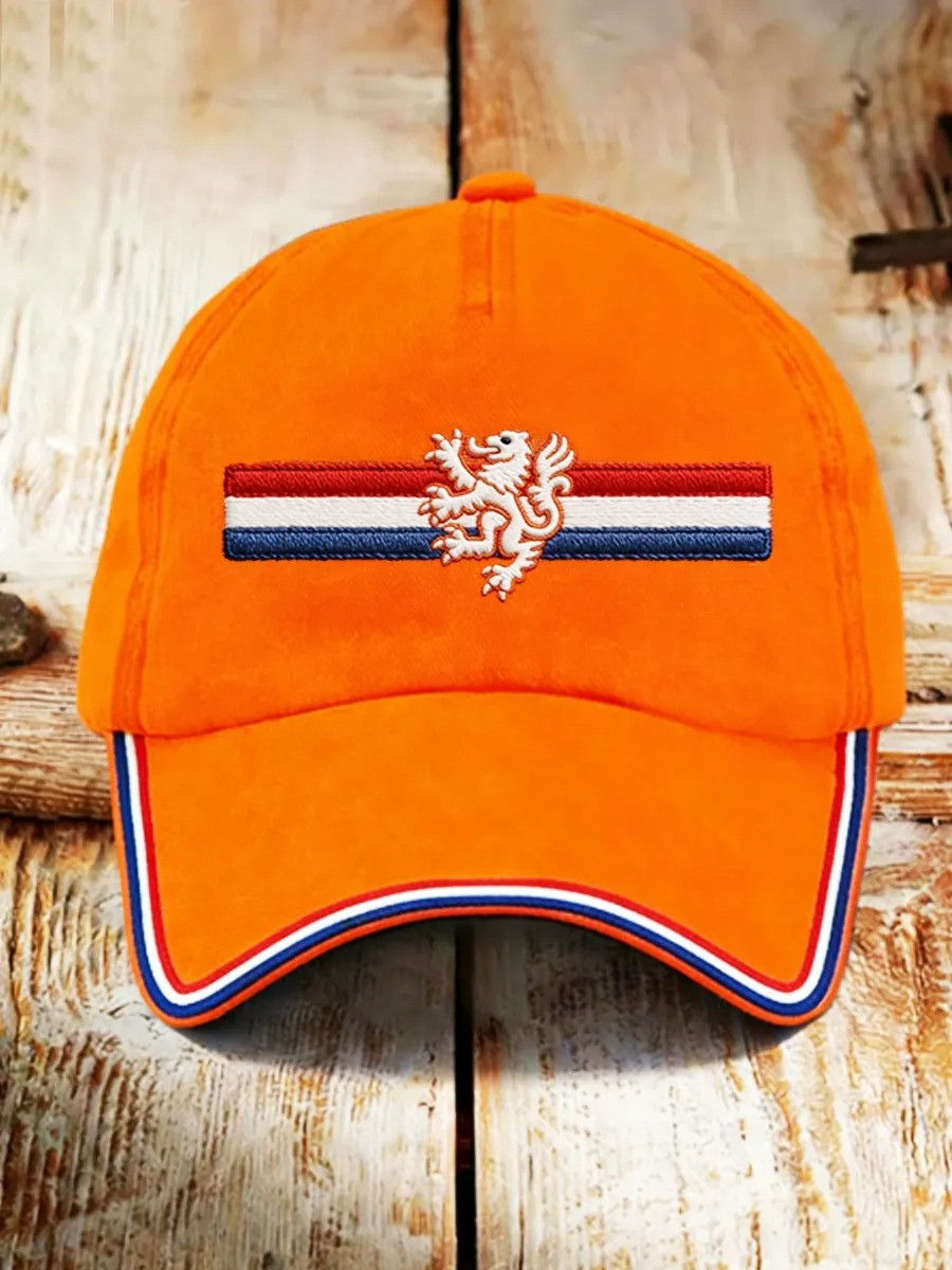 Netherlands Dutch Lion Stripe Baseball Hat Oranje Fan Gear Koningsdag Dutch Pride Best Gift For Fans