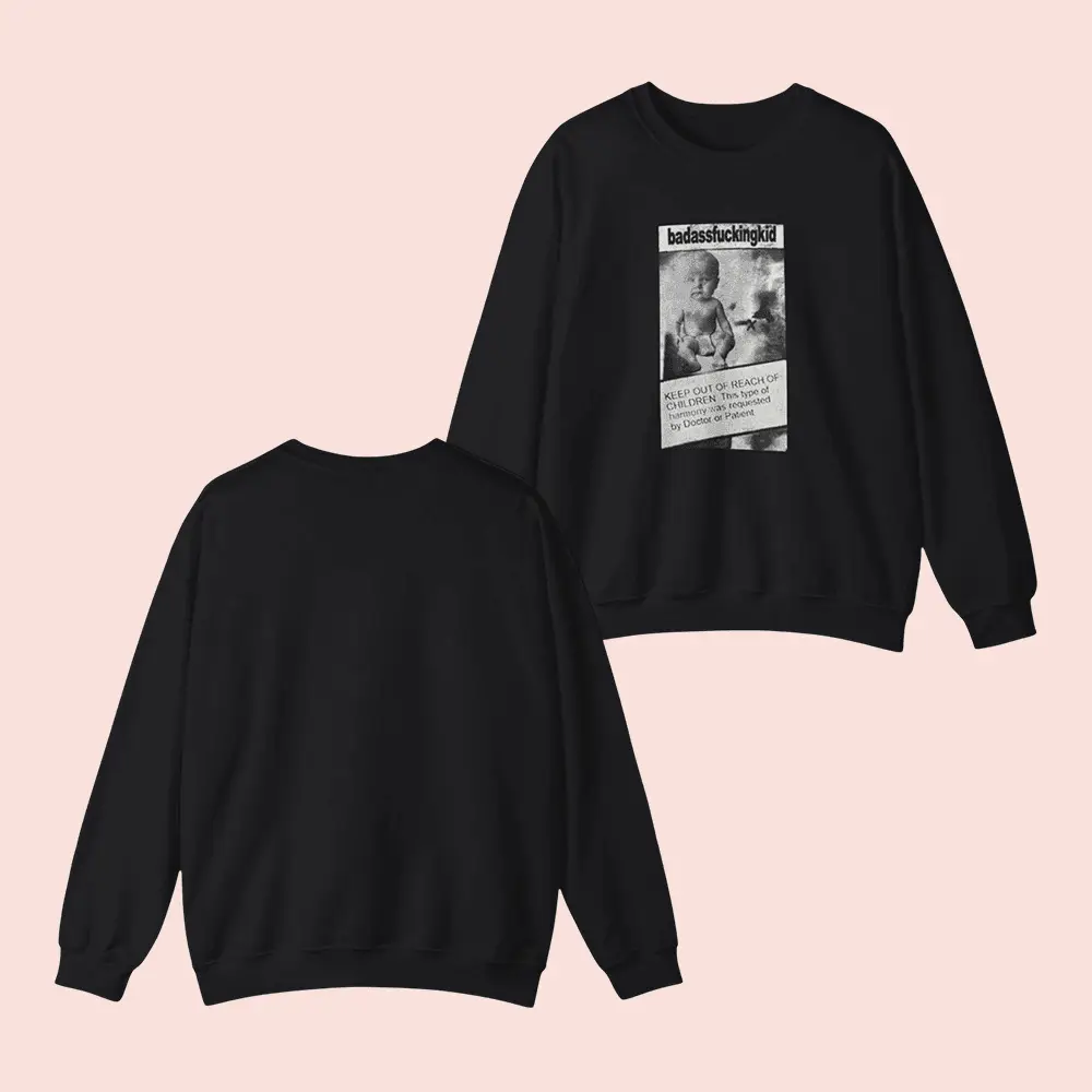 Nettspend Merch Badassfuckingkid Sweatshirt Nettspend BAFK Clothing For Sale Gifts For Fans