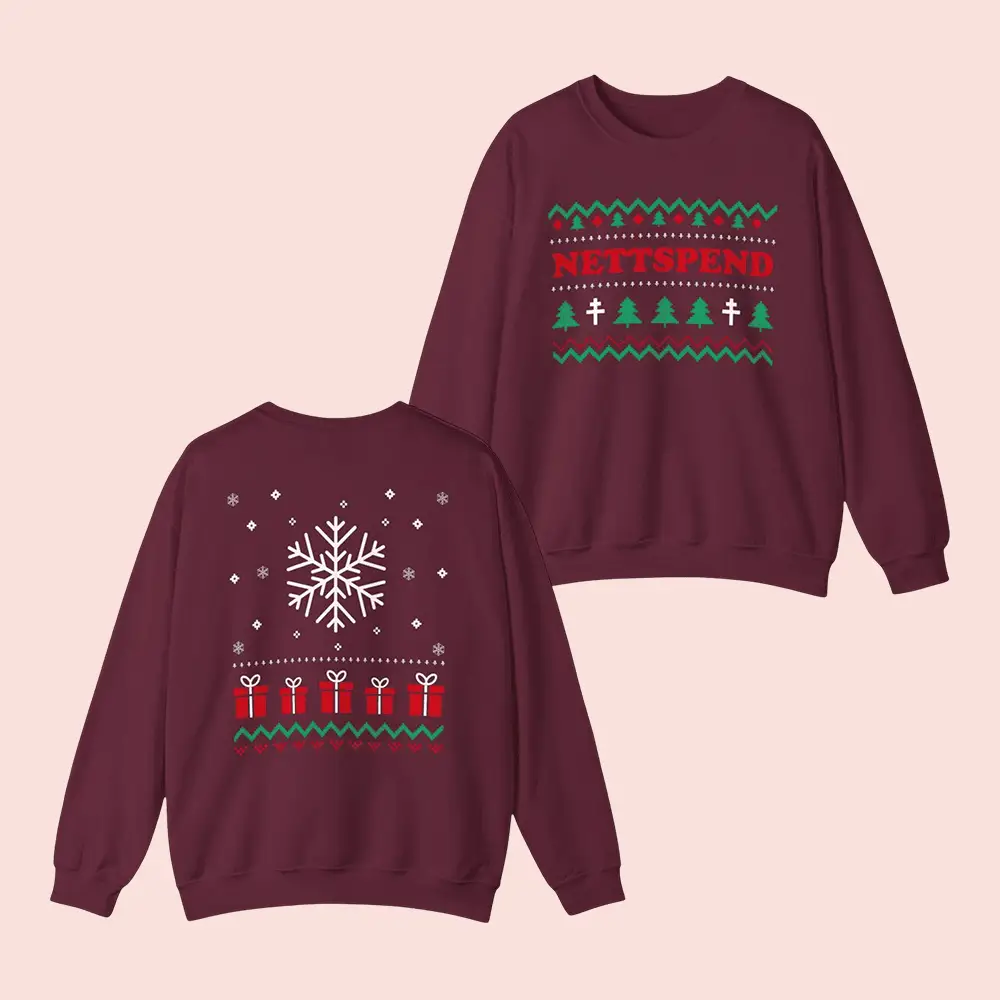 Nettspend Merch Christmas Themed Sweatshirt Holiday Apparel Xmas Gifts For Rap Lovers