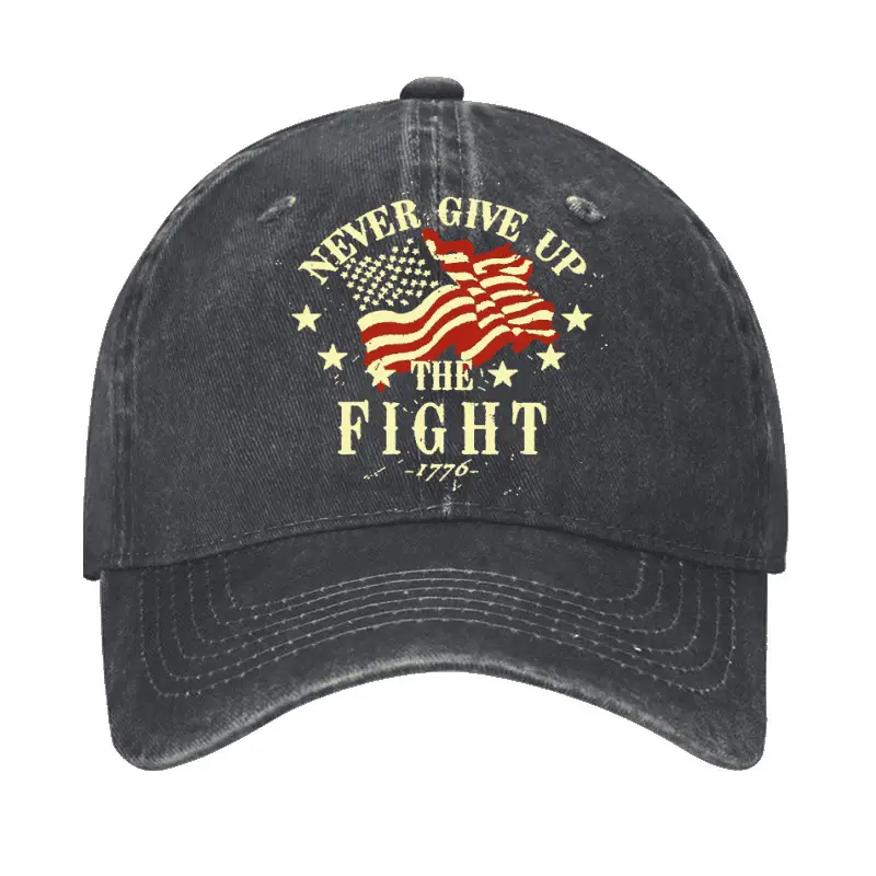 Never Give Up The Fight Cap Funny T-Shirt with Sayings – Sarcastic Men’s Tee