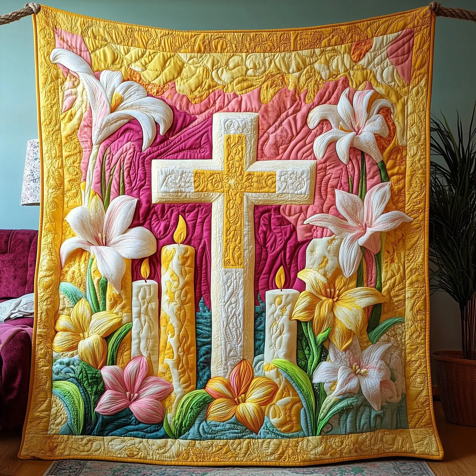New Beginnings Quilted Blanket Autumn Inspired Bedroom Sunflower Gifts For Friends