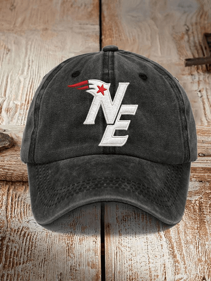 New England Football Hat Unisex Football Print Hat NE Merch Gift