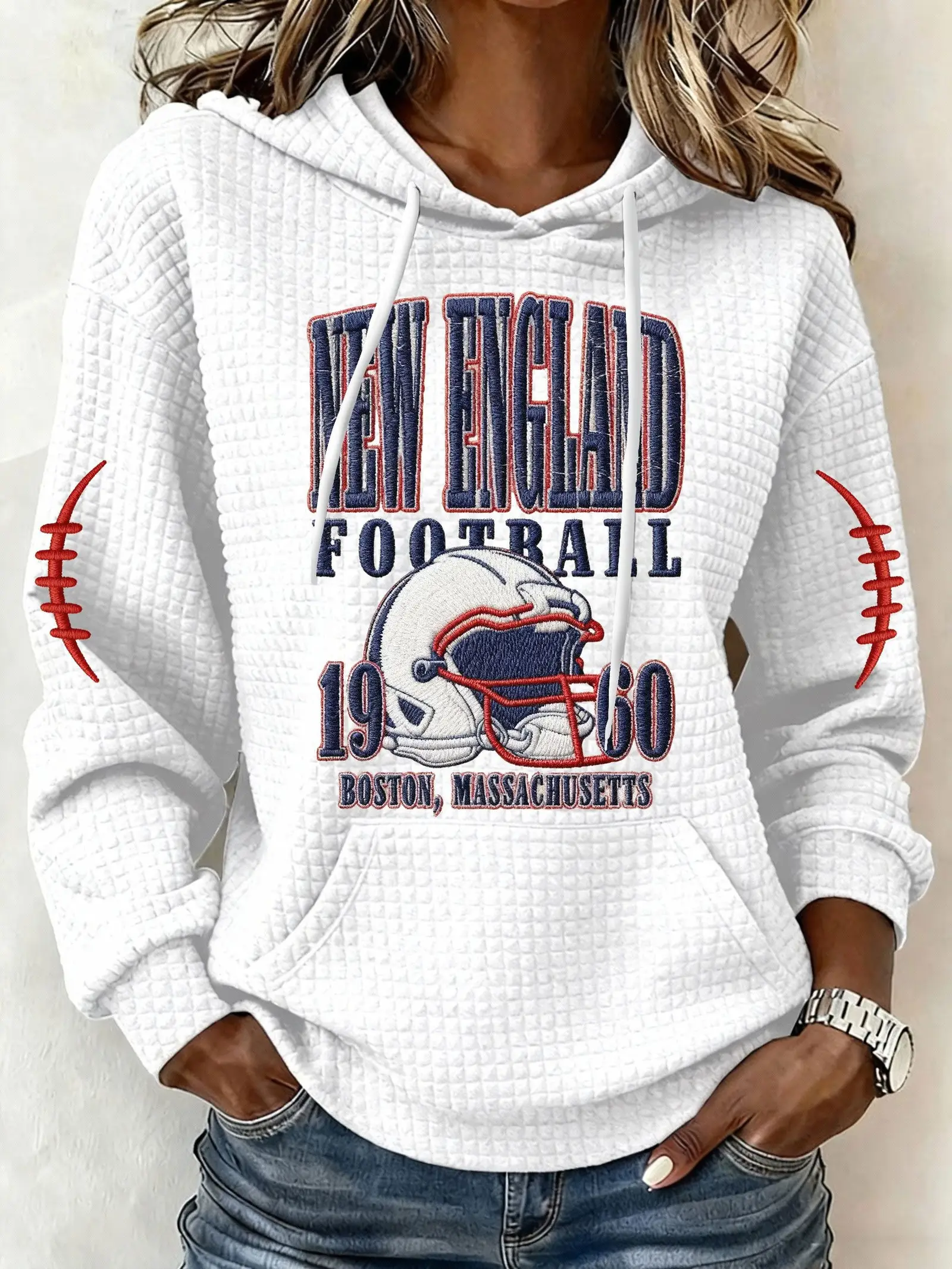 New England Football Hoodie 1960 Boston Massachusetts Clothing For Fans