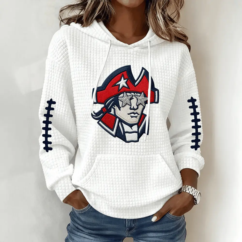New England Football Hoodie Game Day Hooded Sweatshirt Football Fan Merch New England Football Hoodie Game Day Hooded Sweatshirt Football Fan Merch - Image 1