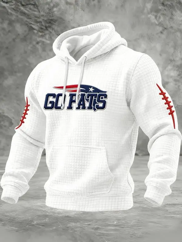 New England Football Hoodie Go Pats Apparel Unique Football Team Gift For Men New England Football Hoodie Go Pats Apparel Unique Football Team Gift For Men - Image 1