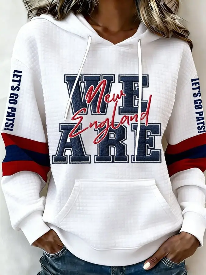 New England Football Hoodie We Are New England Let's Go Pats Gift Ideas For Fans New England Football Hoodie We Are New England Let's Go Pats Gift Ideas For Fans - Image 1
