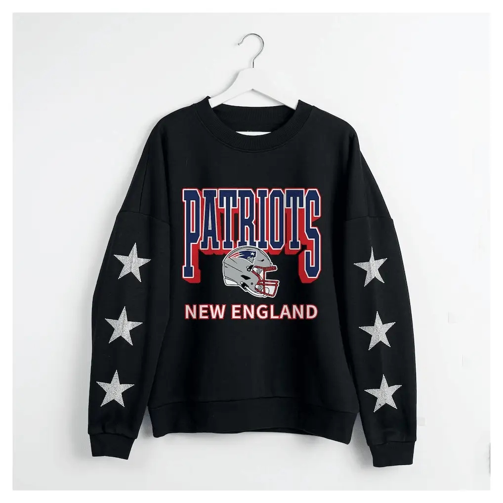 New England Football Merch Patriots Sweatshirt NE Strong Go Pats Gift for Fans