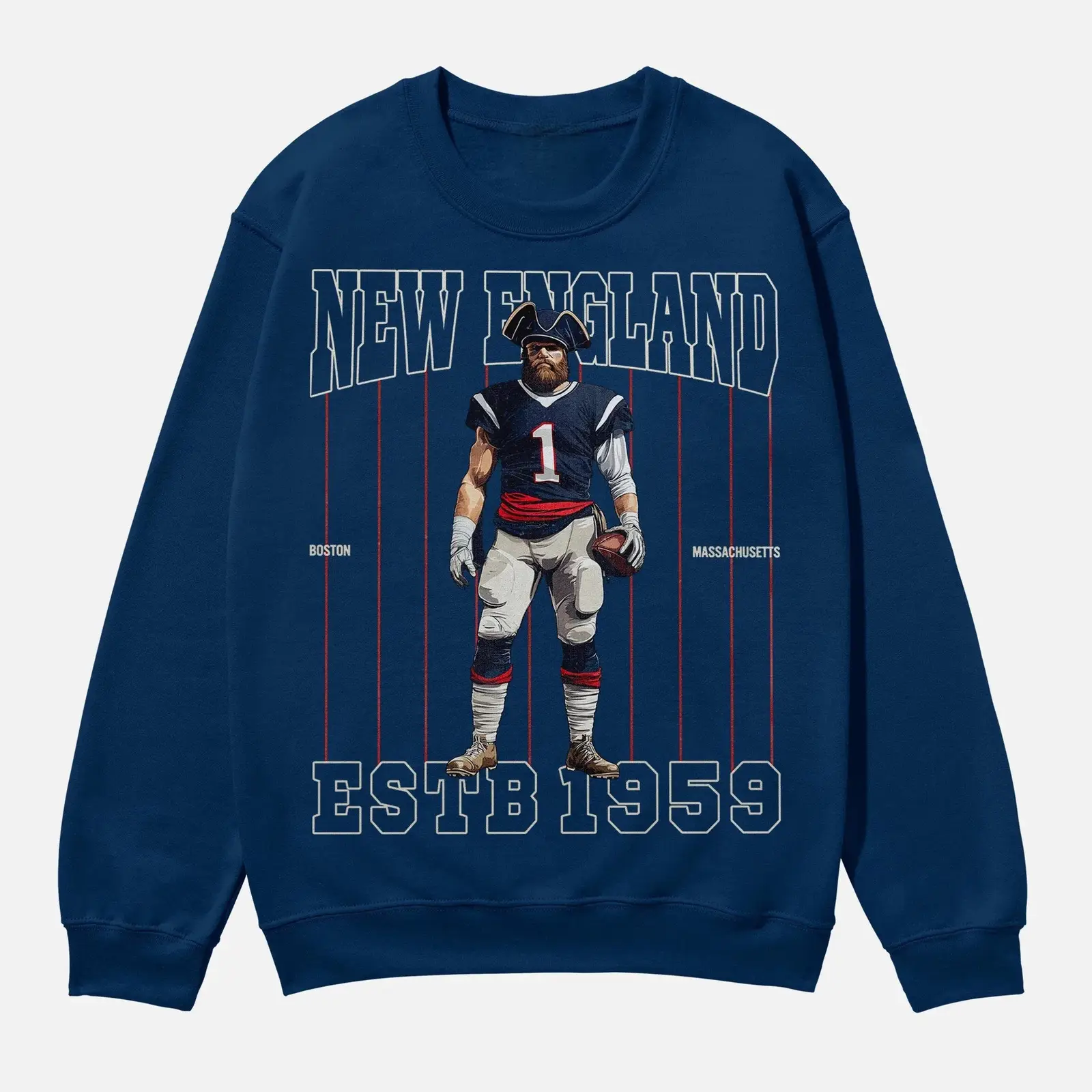 New England Football Sweatshirt New England Estb 1959 Clothing Gift For Football Fans