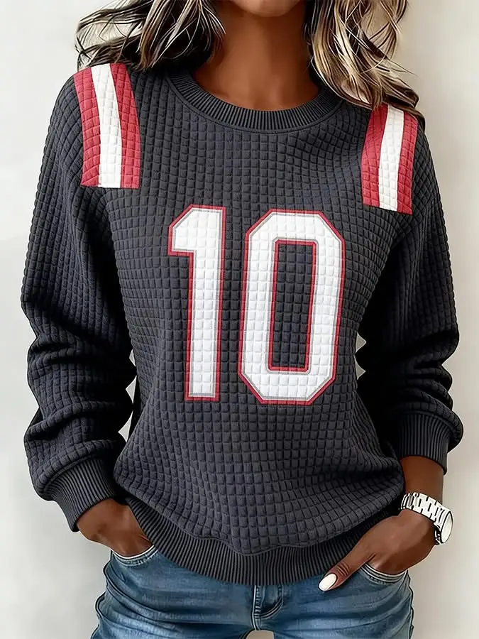 New England Patriots 10 Sweatshirt Women's NE Football Merch Best Gifts For Fans