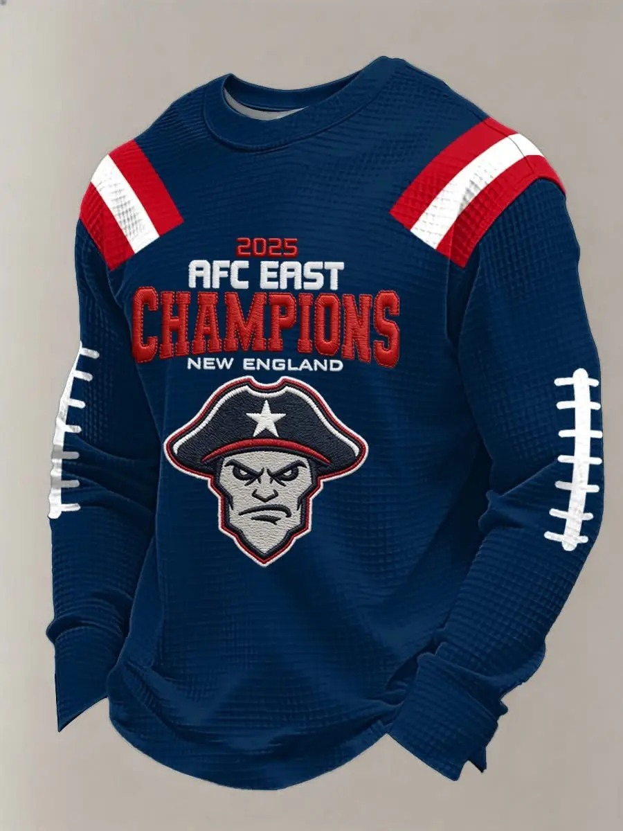 New England Patriots AFC East Champions 2025 Sweatshirt Men's Gifts For Patriots Fans Merch