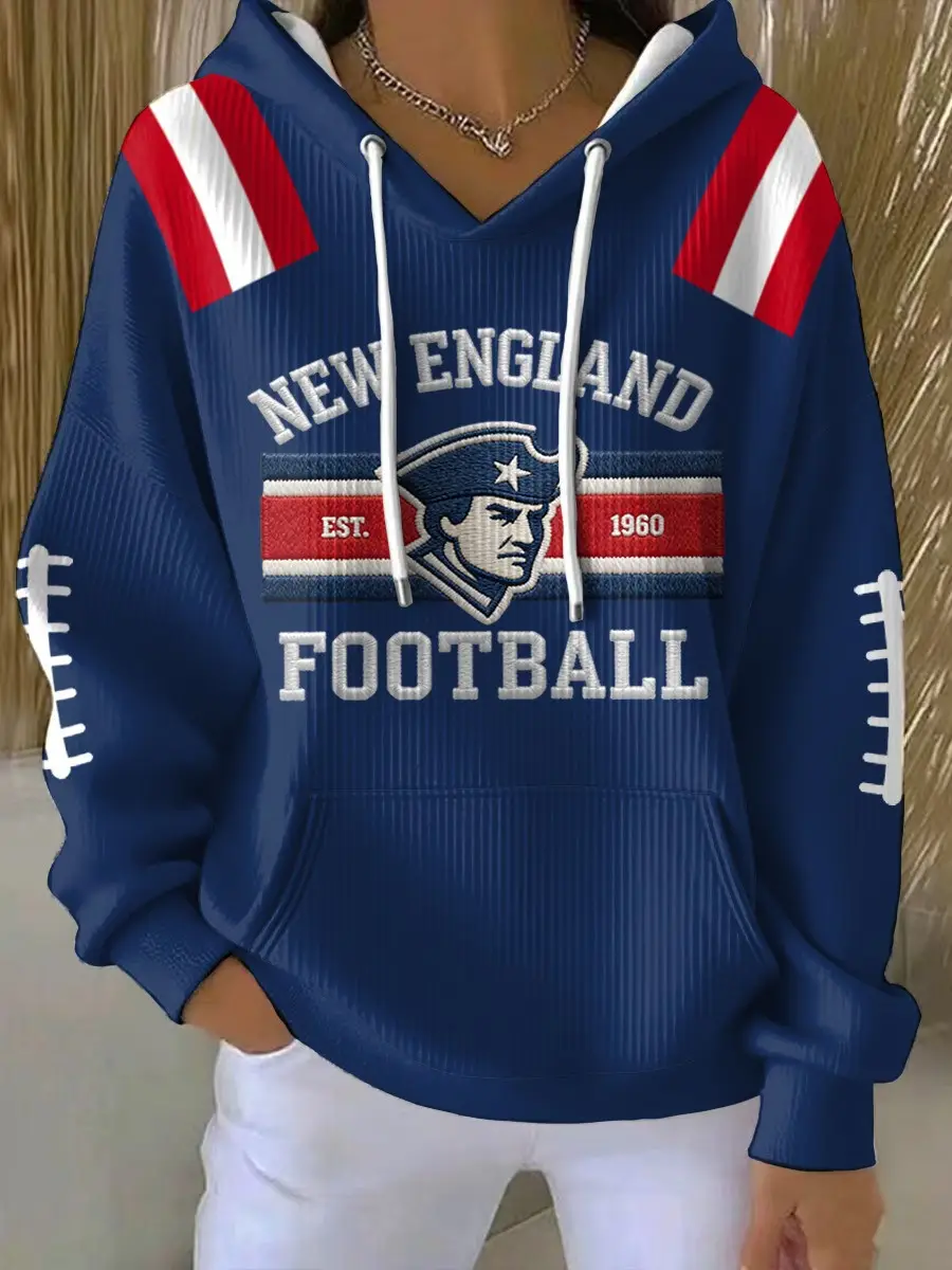 New England Patriots Football Hoodie Women's NE Patriots Merch Best Fan Game Day Outfits