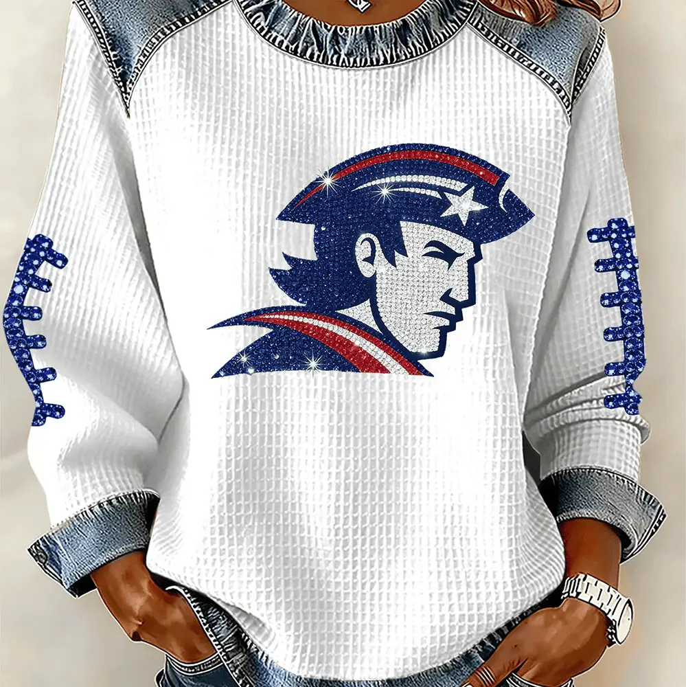 New England Patriots Football Sweatshirt Game Day Football Apparel Patriots Football Merch