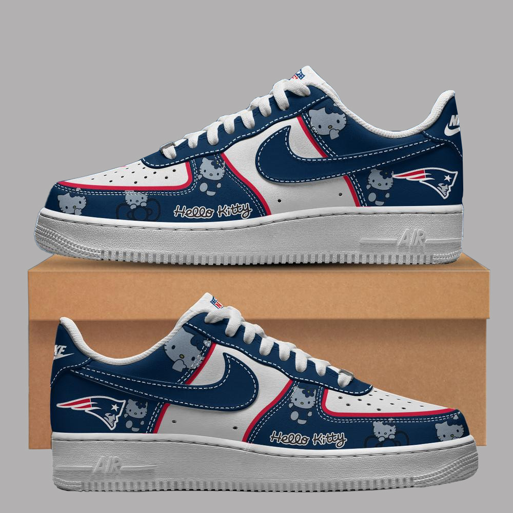 New England Patriots Hello Kitty Air Force 1 Shoes Sneakers