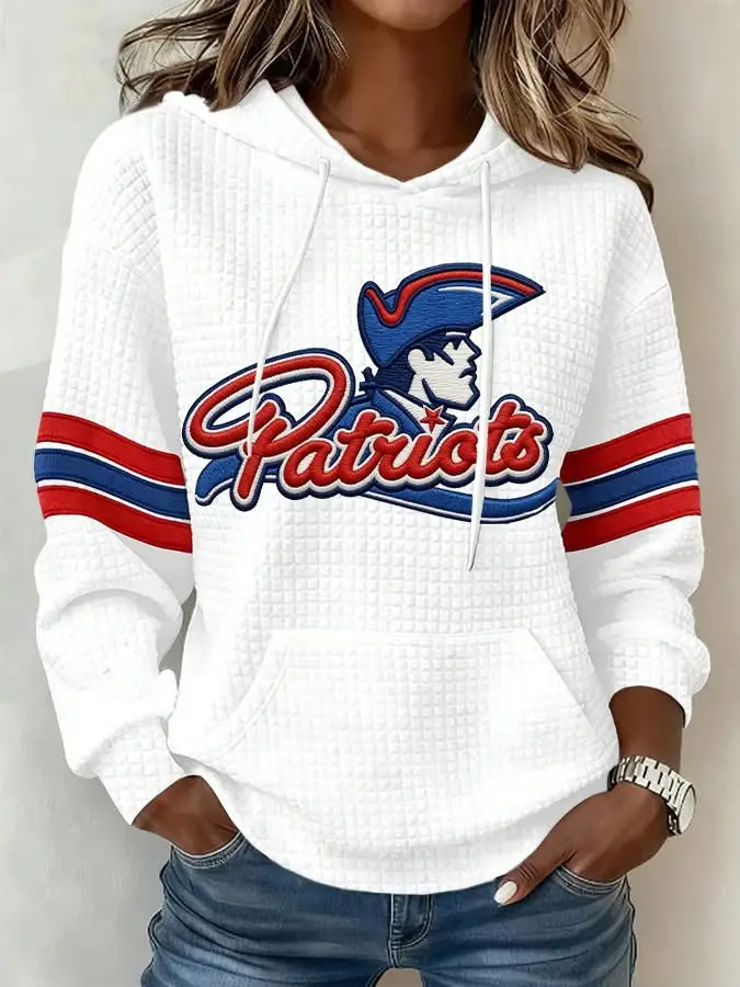 New England Patriots Hoodie Women's Game Day Sports Clothing NE Patriots Football Fan Gear