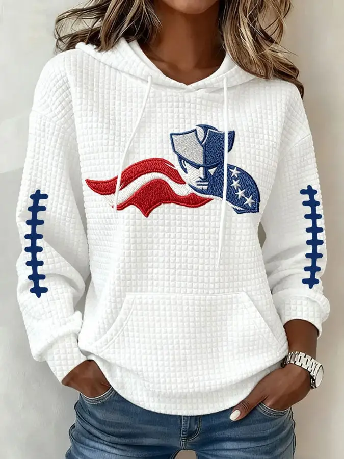 New England Patriots Merch Football Hoodie Game Day Hooded Sweatshirt Pat Patriots Gifts